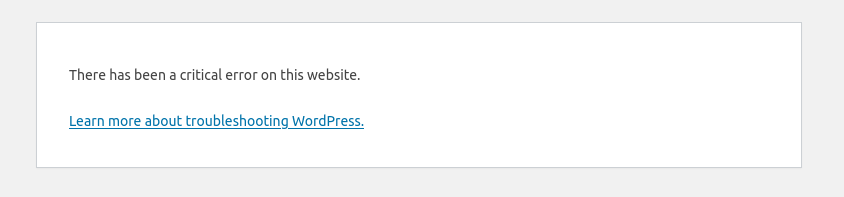 Kritieke fout WordPress